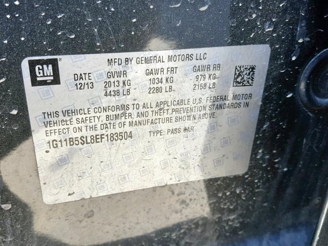 1G11B5SL8EF183504 - 2014 CHEVROLET MALIBU LS Графитовый фото 10