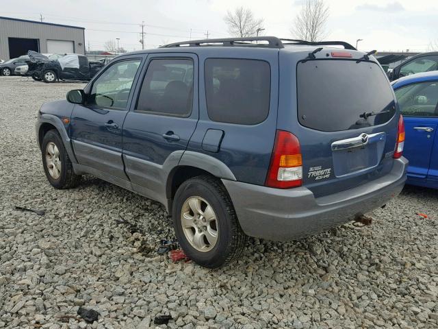 4F2CU08161KM34556 - 2001 MAZDA TRIBUTE BLUE photo 3