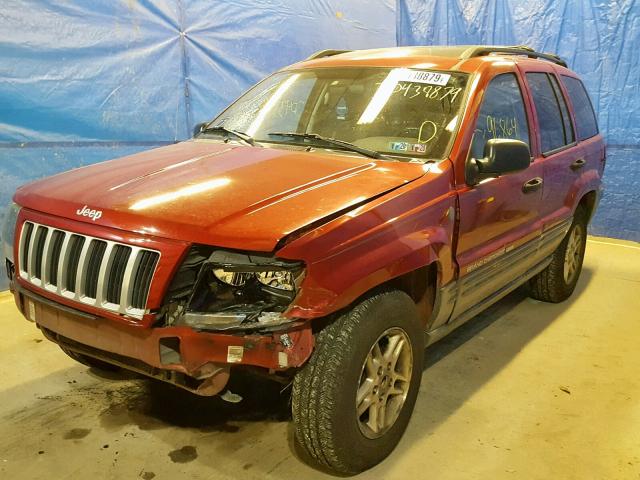 1J8GW48S14C336425 - 2004 JEEP GRAND CHER RED photo 2