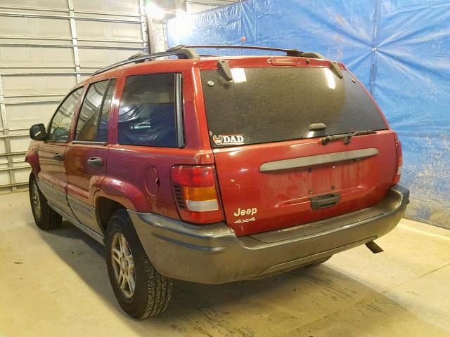 1J8GW48S14C336425 - 2004 JEEP GRAND CHER RED photo 3