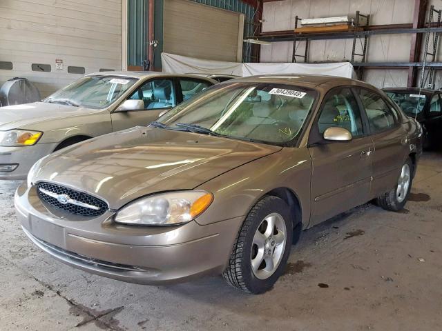 1FAFP55U42G160977 - 2002 FORD TAURUS SES TAN photo 2