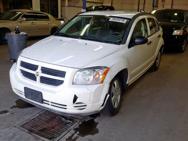 1B3HB28B87D268796 - 2007 DODGE CALIBER WHITE photo 2