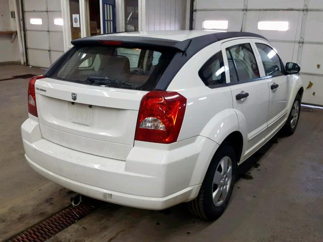 1B3HB28B87D268796 - 2007 DODGE CALIBER WHITE photo 4