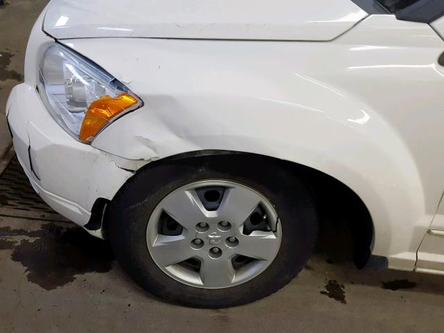 1B3HB28B87D268796 - 2007 DODGE CALIBER WHITE photo 9