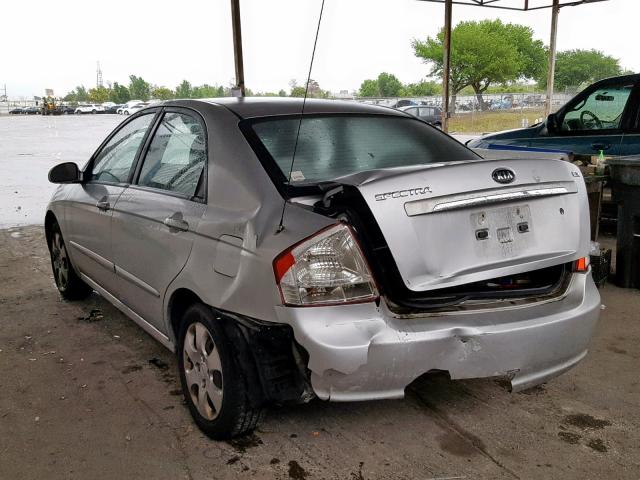 KNAFE221295618026 - 2009 KIA SPECTRA EX SILVER photo 3