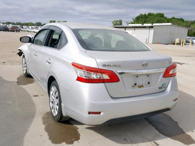 3N1AB7AP6EY216986 - 2014 NISSAN SENTRA S SILVER photo 3