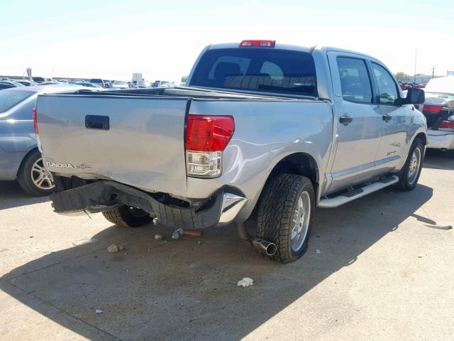 5TFEM5F12BX022499 - 2011 TOYOTA TUNDRA CRE SILVER photo 4