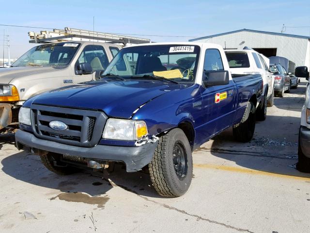 1FTYR10D07PA37195 - 2007 FORD RANGER BLUE photo 2