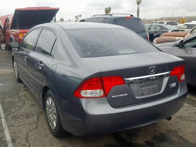 2HGFA16339H335360 - 2009 HONDA CIVIC VP GRAY photo 3