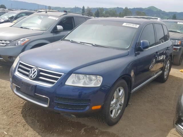 WVGCM77LX4D050800 - 2004 VOLKSWAGEN TOUAREG 4. BLUE photo 2