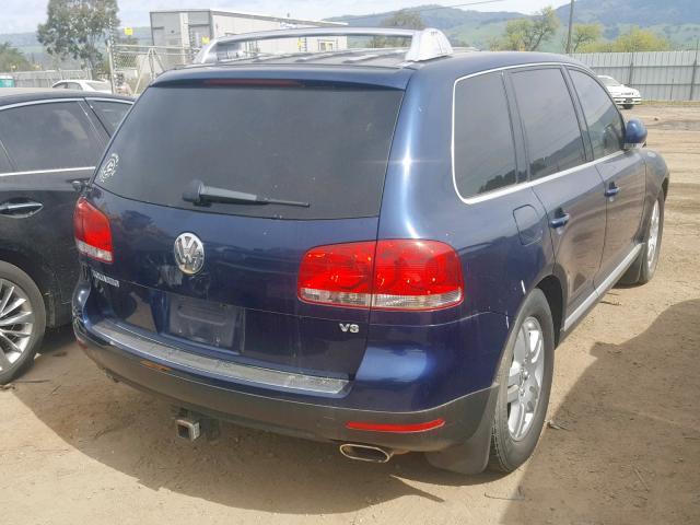 WVGCM77LX4D050800 - 2004 VOLKSWAGEN TOUAREG 4. BLUE photo 4