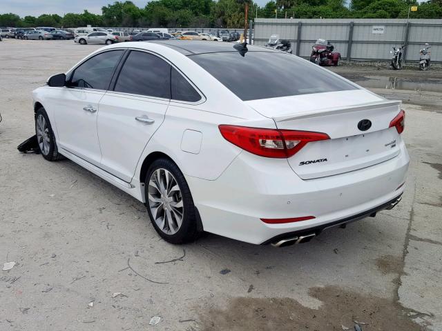 5NPE34AB9FH111646 - 2015 HYUNDAI SONATA SPO WHITE photo 3