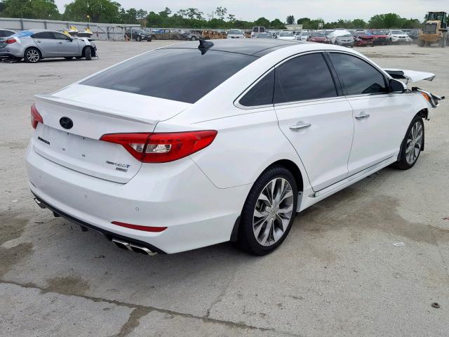 5NPE34AB9FH111646 - 2015 HYUNDAI SONATA SPO WHITE photo 4