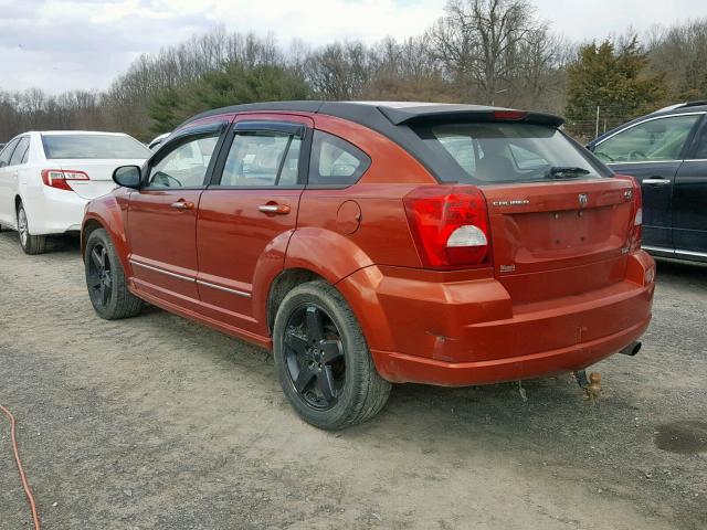 1B3HE78K67D559916 - 2007 DODGE CALIBER R/ ORANGE photo 3