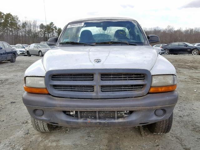 1D7HG12X23S345074 - 2003 DODGE DAKOTA SXT WHITE photo 9