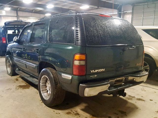 1GKEK13T61J145569 - 2001 GMC YUKON GREEN photo 3