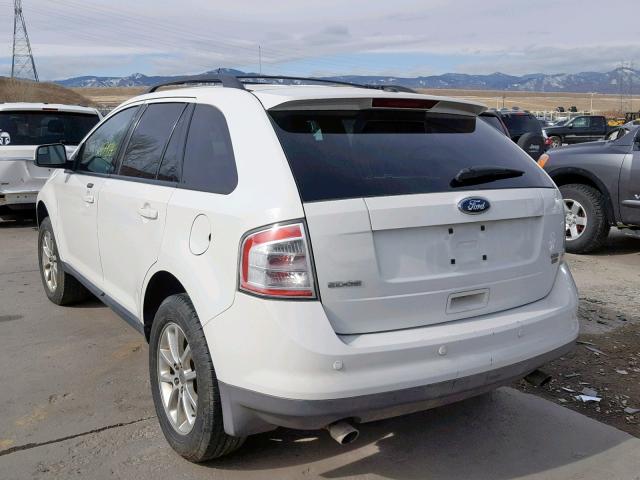 2FMDK48C39BA29677 - 2009 FORD EDGE SEL WHITE photo 3