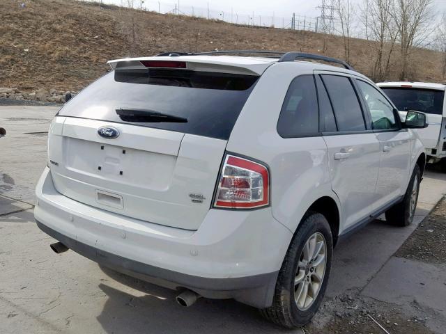 2FMDK48C39BA29677 - 2009 FORD EDGE SEL WHITE photo 4