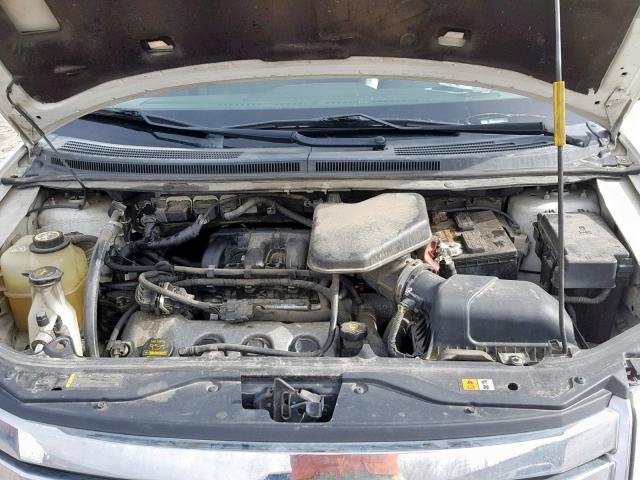 2FMDK48C39BA29677 - 2009 FORD EDGE SEL WHITE photo 7