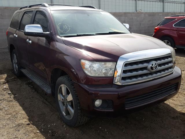 5TDBY68A28S006196 - 2008 TOYOTA SEQUOIA LI BURGUNDY photo 1