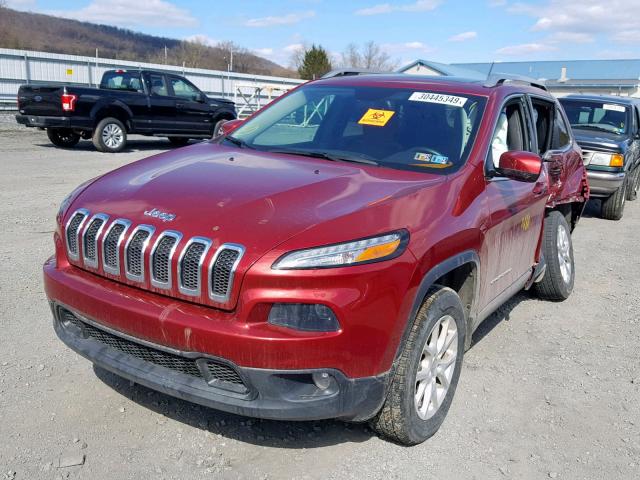 1C4PJMCS9FW676565 - 2015 JEEP CHEROKEE L MAROON photo 2