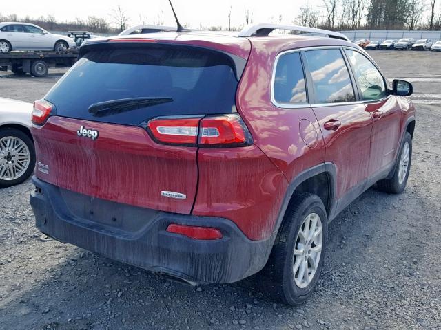 1C4PJMCS9FW676565 - 2015 JEEP CHEROKEE L MAROON photo 4