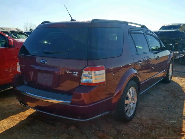 1FMDK06W88GA08272 - 2008 FORD TAURUS X L BURGUNDY photo 4