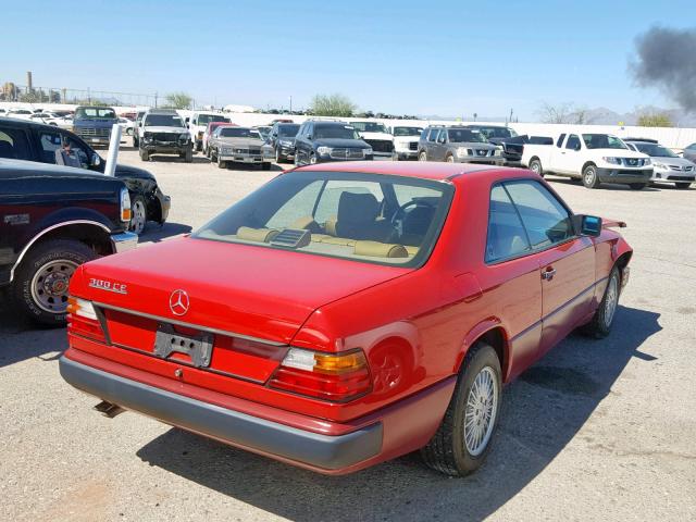 WDBEA50E3KB004044 - 1989 MERCEDES-BENZ 300 CE RED photo 4