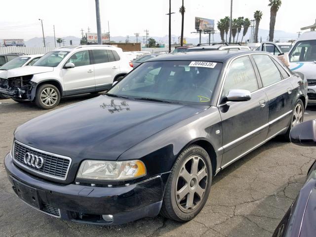 WAUGU54D71N006893 - 2001 AUDI S8 BLACK photo 2