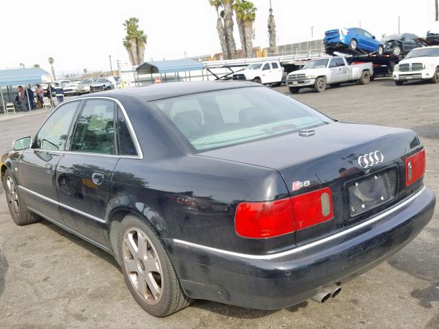 WAUGU54D71N006893 - 2001 AUDI S8 BLACK photo 3