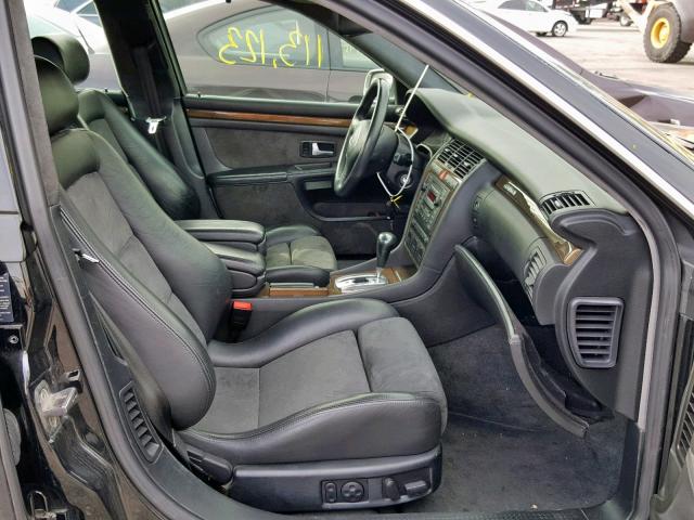 WAUGU54D71N006893 - 2001 AUDI S8 BLACK photo 5