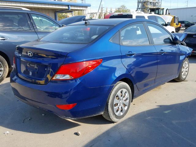 KMHCT4AE9GU982759 - 2016 HYUNDAI ACCENT SE BLUE photo 4