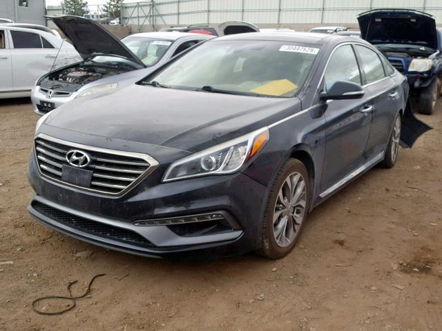 5NPE34AB3FH176525 - 2015 HYUNDAI SONATA SPO BLACK photo 2