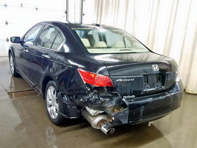 1HGCP3F88AA015608 - 2010 HONDA ACCORD EXL BLACK photo 3