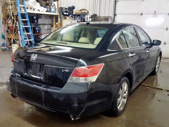 1HGCP3F88AA015608 - 2010 HONDA ACCORD EXL BLACK photo 4