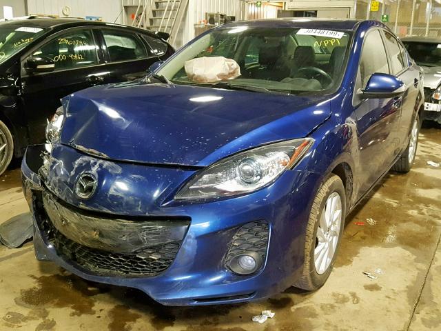 JM1BL1W75D1797954 - 2013 MAZDA 3 I BLUE photo 2