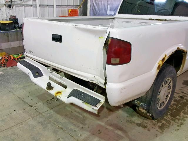 1GTDT19W0Y8103759 - 2000 GMC SONOMA WHITE photo 9