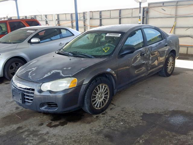 1C3EL46X14N349786 - 2004 CHRYSLER SEBRING LX CHARCOAL photo 2