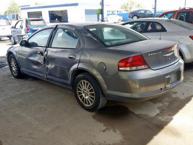 1C3EL46X14N349786 - 2004 CHRYSLER SEBRING LX CHARCOAL photo 3