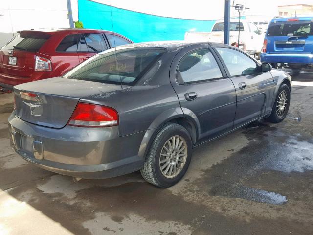 1C3EL46X14N349786 - 2004 CHRYSLER SEBRING LX CHARCOAL photo 4