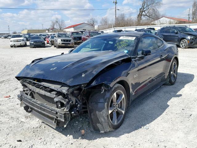 1FA6P8CF1H5254969 - 2017 FORD MUSTANG GT BLACK photo 2