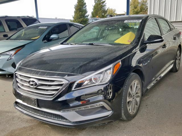 5NPE34AF7HH476137 - 2017 HYUNDAI SONATA SPO BLACK photo 2