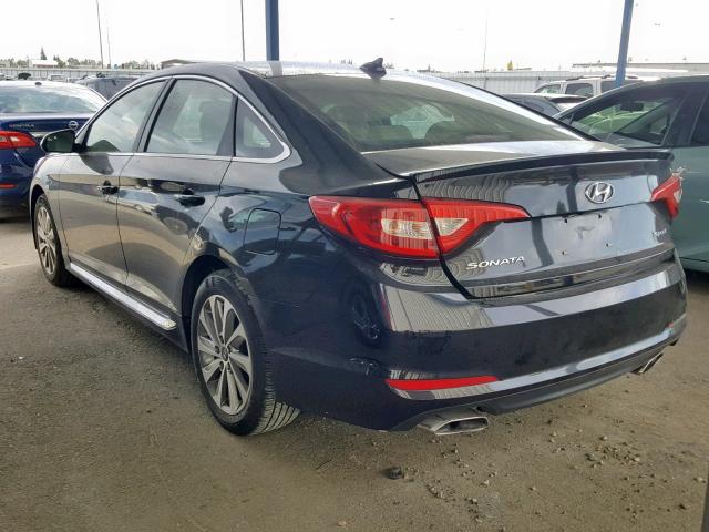 5NPE34AF7HH476137 - 2017 HYUNDAI SONATA SPO BLACK photo 3