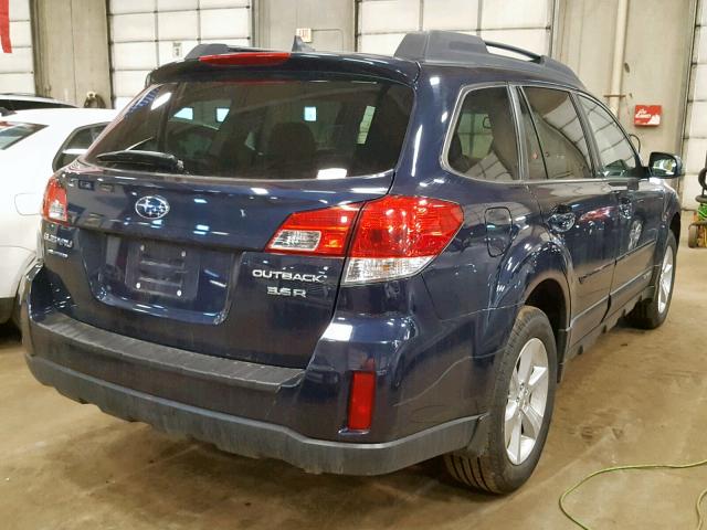 4S4BRDKC4D2319176 - 2013 SUBARU OUTBACK 3. BLUE photo 4