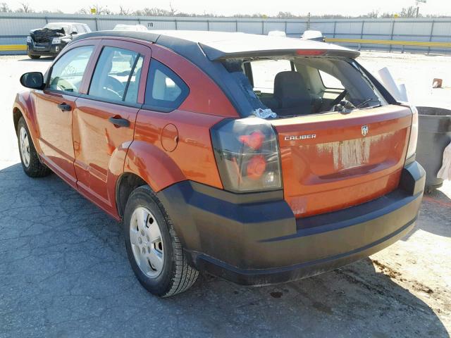 1B3HB28BX7D137529 - 2007 DODGE CALIBER ORANGE photo 3