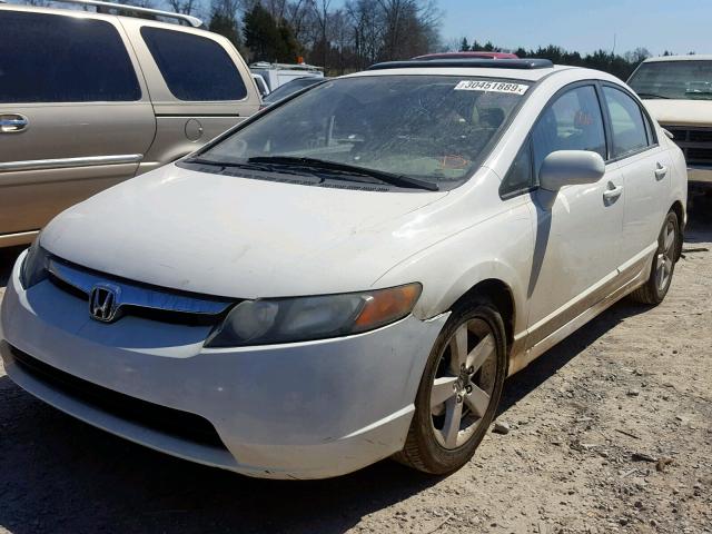 2HGFA16938H502934 - 2008 HONDA CIVIC EXL WHITE photo 2