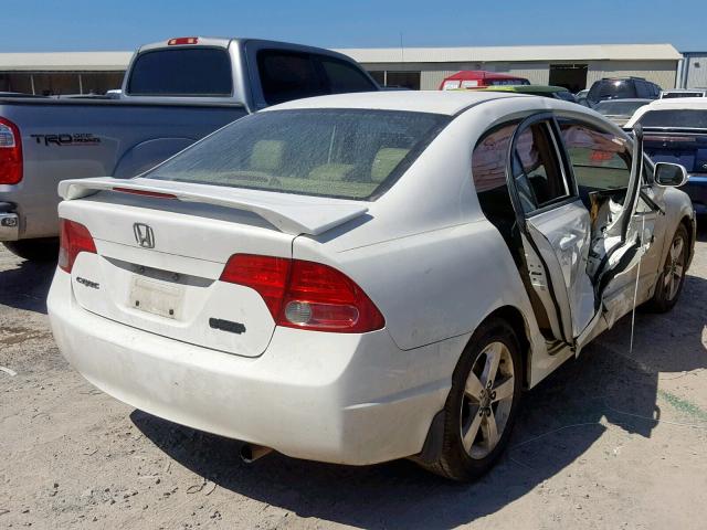 2HGFA16938H502934 - 2008 HONDA CIVIC EXL WHITE photo 4