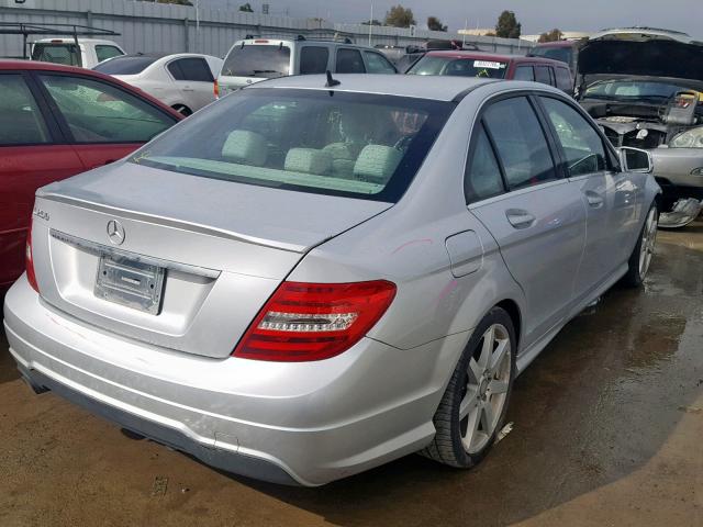 WDDGF4HB1EG246277 - 2014 MERCEDES-BENZ C 250 SILVER photo 4