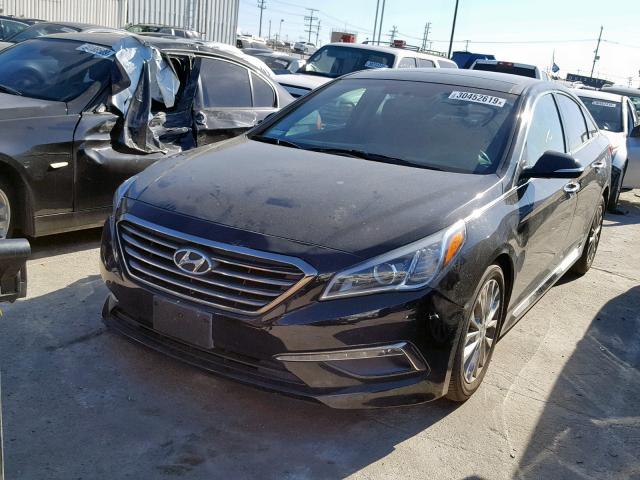 5NPE34AF6FH013662 - 2015 HYUNDAI SONATA SPO BLACK photo 2