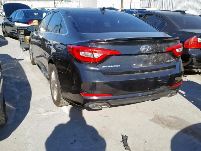 5NPE34AF6FH013662 - 2015 HYUNDAI SONATA SPO BLACK photo 3